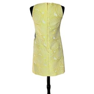 Adrianna Papell-Aline Bead Yellow Jacquard Dress 6